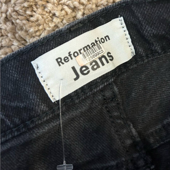 Reformation Jeans Serena High Skinny Jean Button Fly Wash Black Size 29 - Picture 7 of 8
